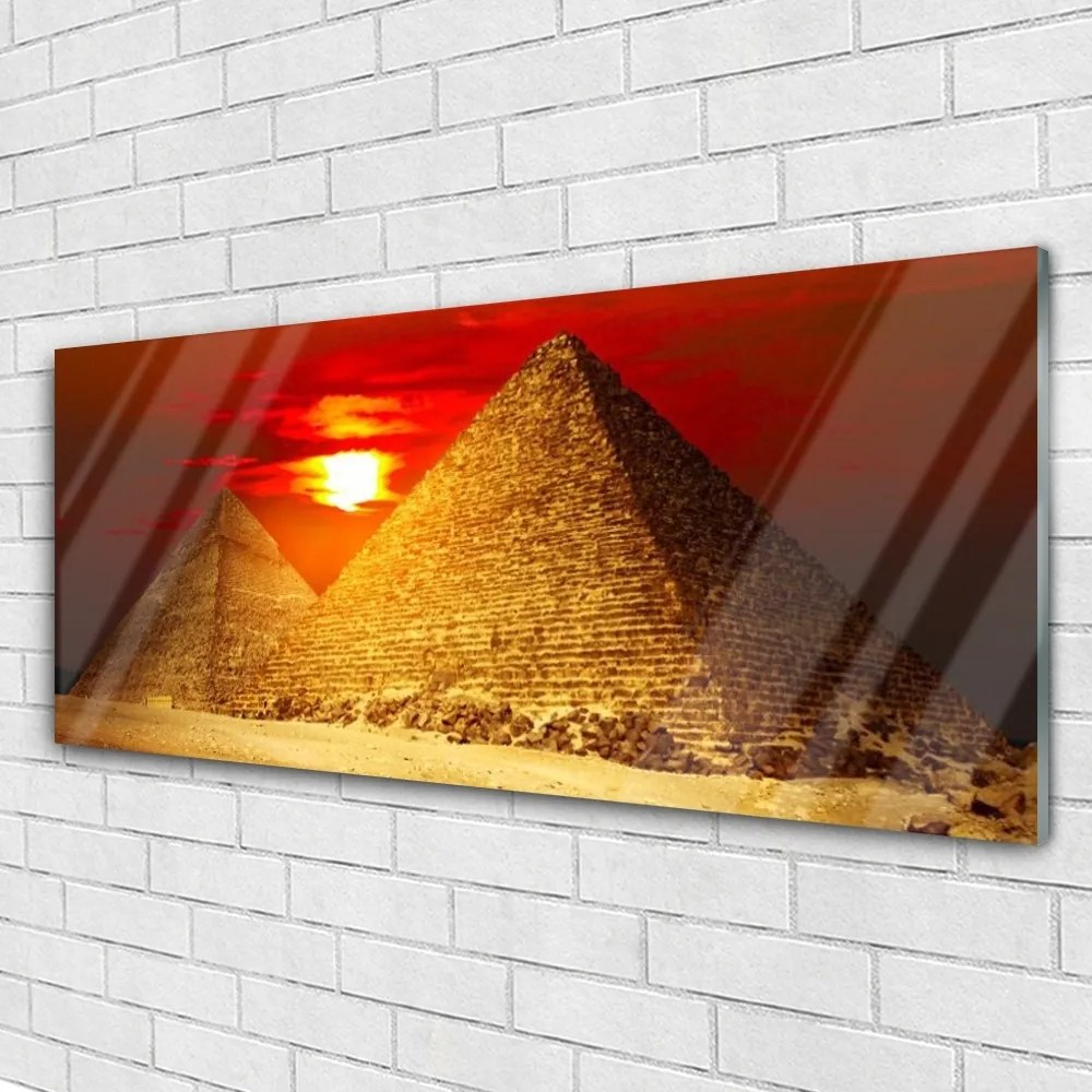 Obraz na akrylátovom skle Pyramídy architektúra 125x50 cm