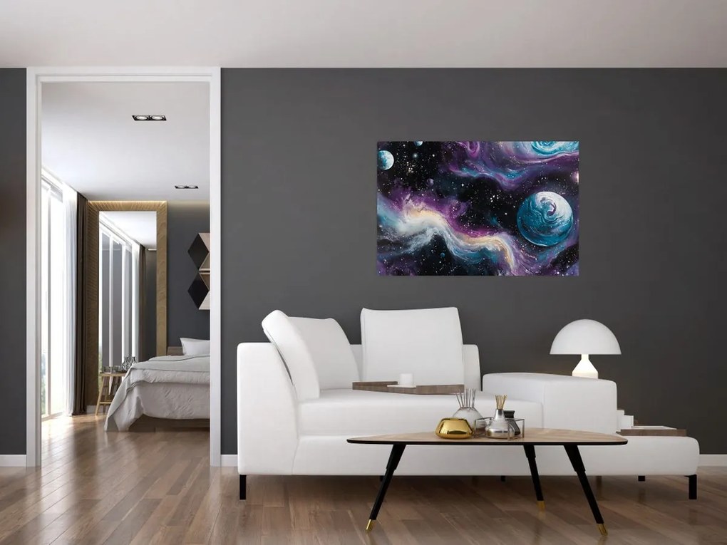 Obraz - Maľovaný vesmír (90x60 cm)
