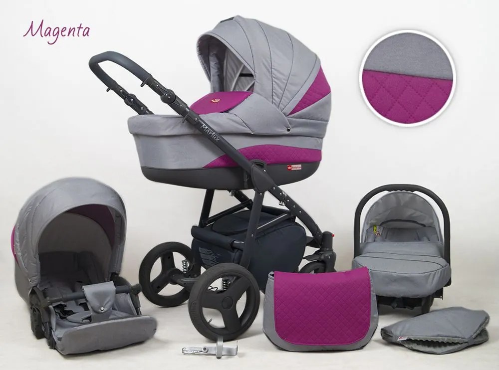 Kombinovaný kočík Raf-pol Marlux - Magenta (2-kombinácia)