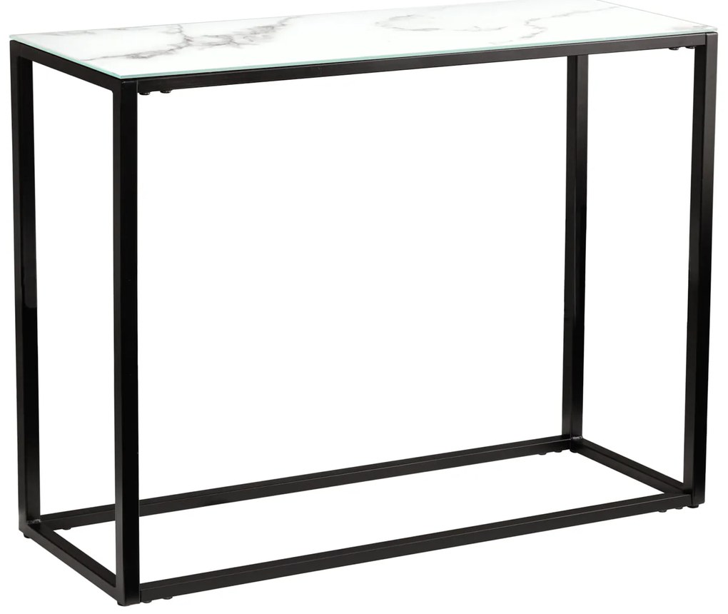 Konzolový stolík Elegance 110 cm so vzhľadom bieleho mramoru