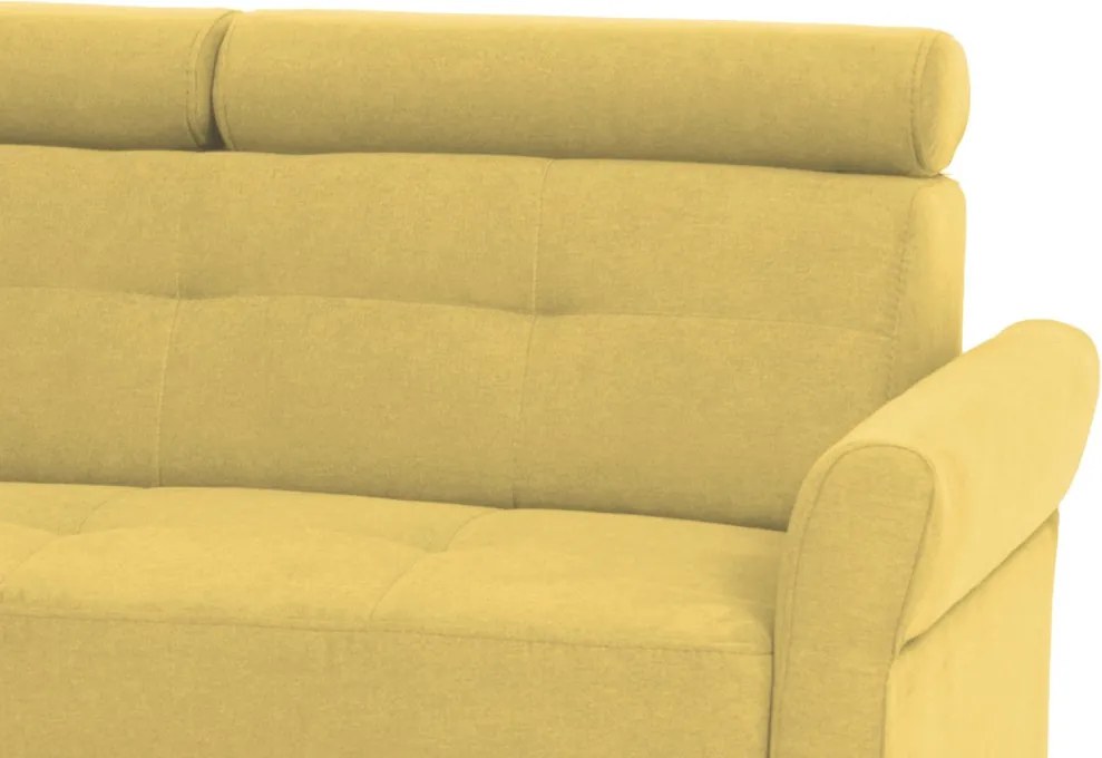 Rohová sedacia súprava Harris, žltá kari látka,ľavý roh