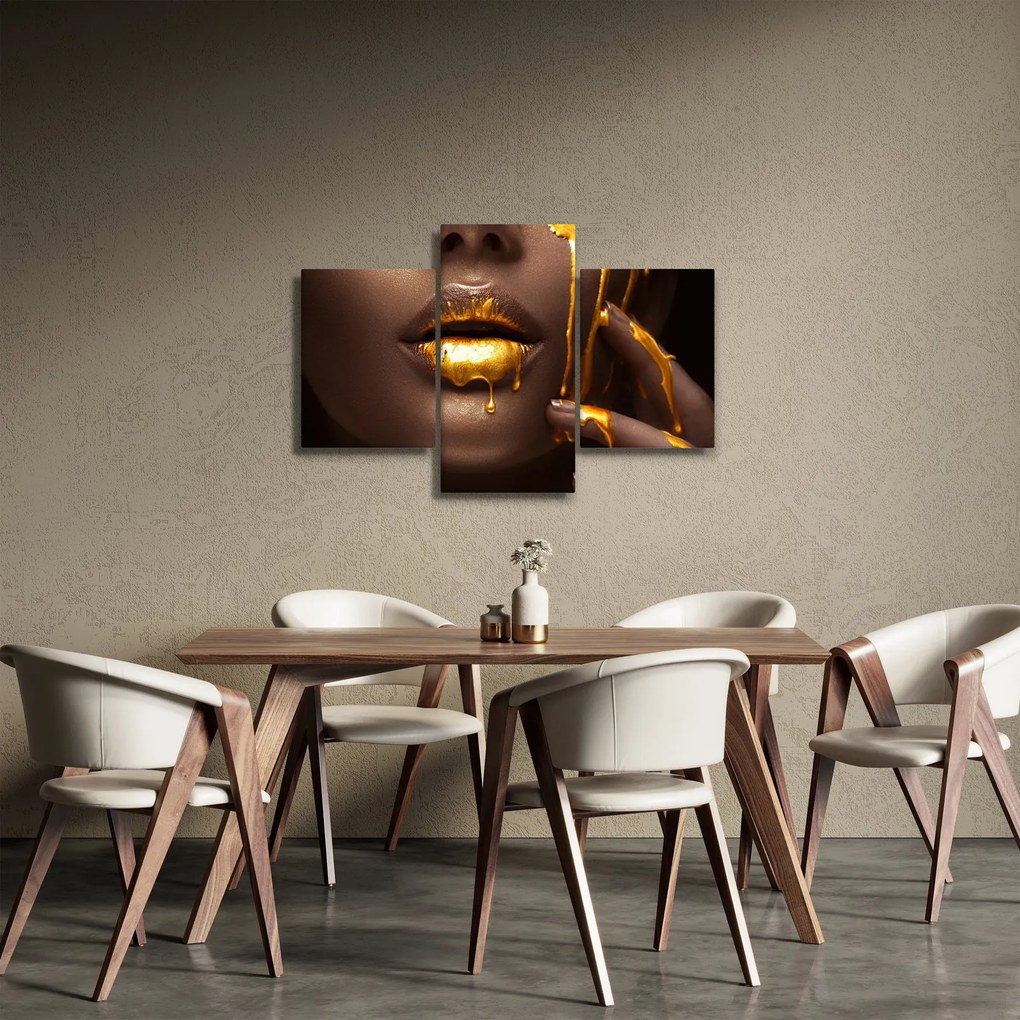 Obraz - Žena so zlatými perami (90x60 cm)