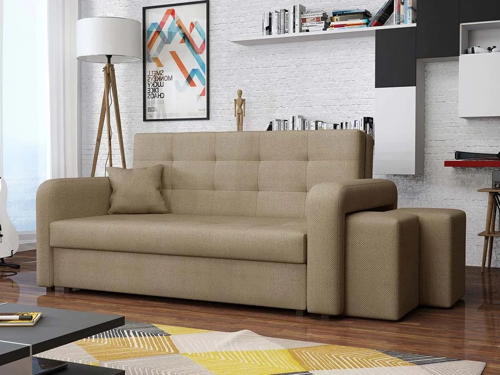 Pohovka s taburetkami Clivia Home III, Taburetka: ľavá strana, Dostupné poťahy: Enjoy 24