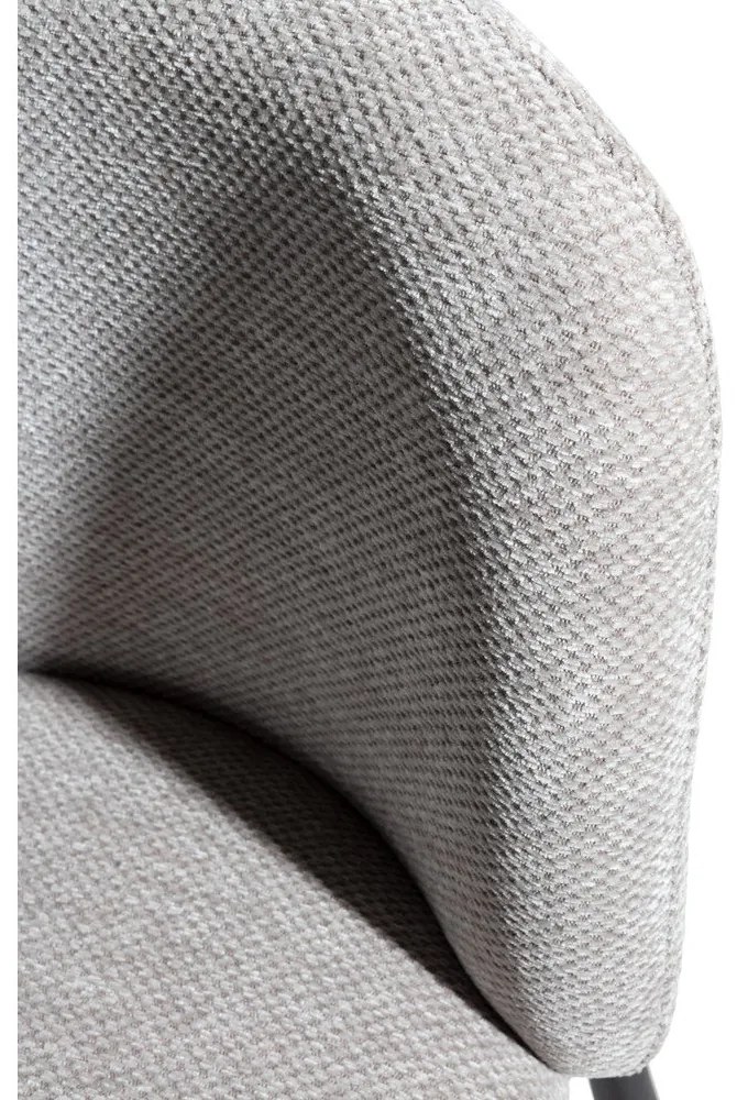 Sivé čalúnené jedálenské kreslá v súprave 2 ks Ginny – MOME