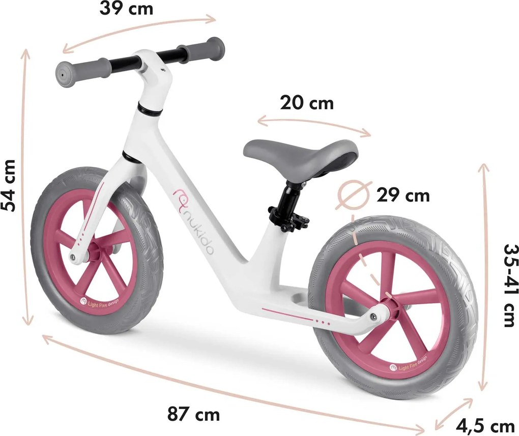 Detský bežecký bicykel Light Flee Nukido