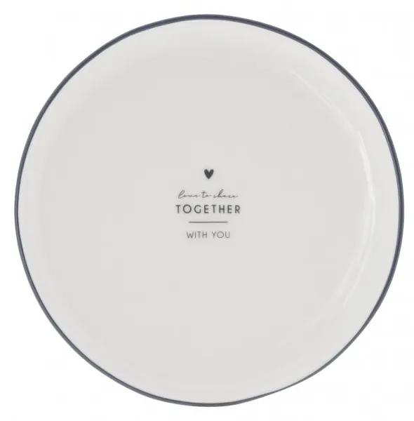 Cake Plate 16cm White/Love Together