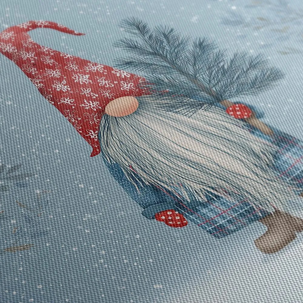 Vianočný obraz sviatočná atmosféra so škriatkom