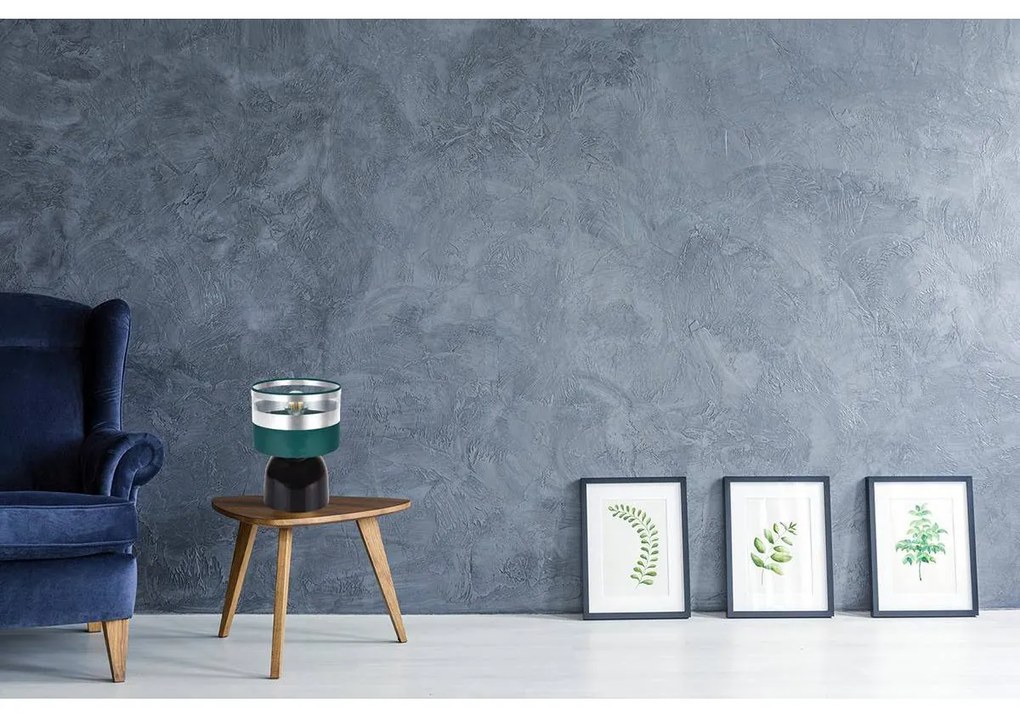 Stolná lampa Intense Chrome, 1x textilné tienidlo (výber zo 6 farieb), (výber z 3 farieb konštrukcie)