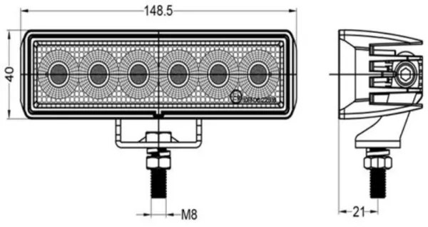 LED Bodové svietidlo pre automobil OSRAM LED/24W/10-30V IP68 5700K