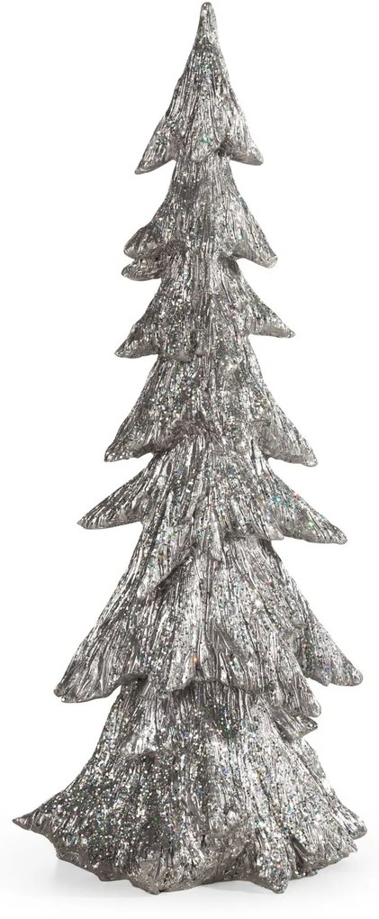 DEKORAČNÁ SOŠKA PINE 18X44 CM STRIEBORNÁ