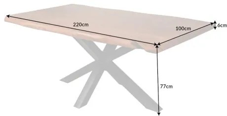 Jedálenský stôl Mammut 41743 220x100cm Masív drevo Acacia  - Komfort-nábytok