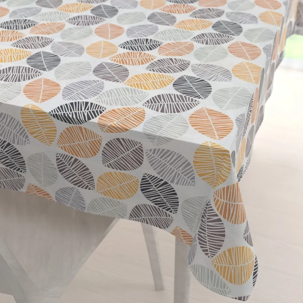 Biante Dekoračný obdĺžnikový obrus Leona LN-136 Hnedé a oranžové lístky 60x100 cm