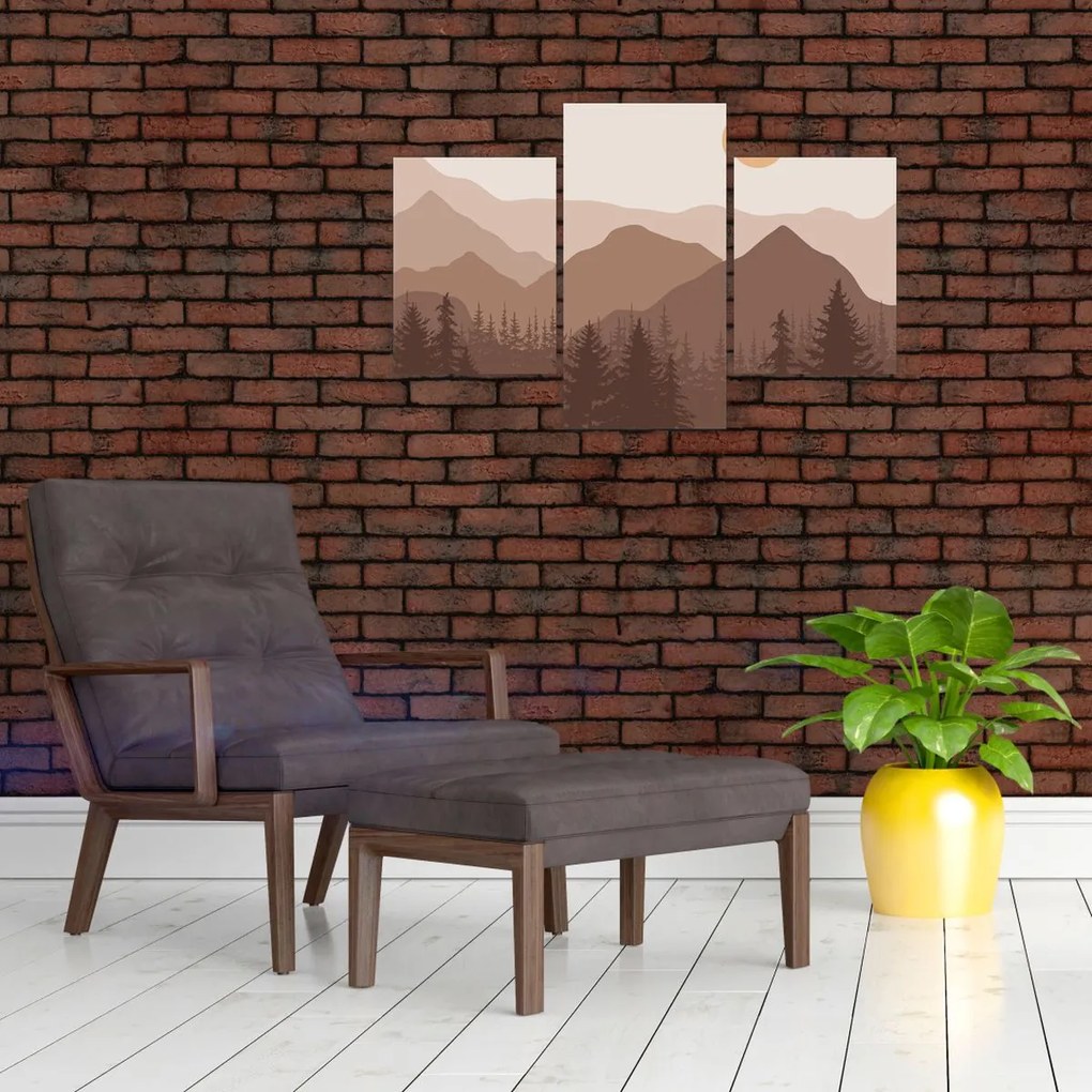 Obraz - Hnedé pohorie N⁰1 (90x60 cm)