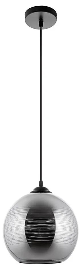 Luster na lanku 1xE27/60W/230V pr. 20 cm čierna