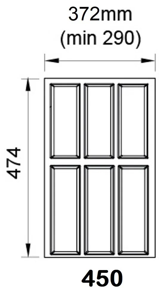 Agoform Príborník Classico Kristall softTouch 45 372 x 474 mm čierný