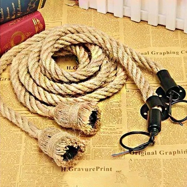 Stropné svietidlo Spider Rope I hnedé