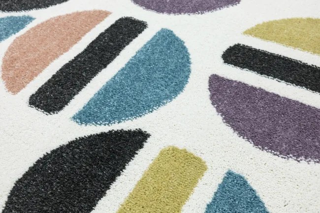 Koberec LIMA M045A ružový / modrý / krémový