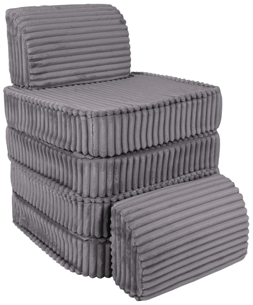 MeowBaby® Churros detská pohovka Basic, Jurassic Grey
