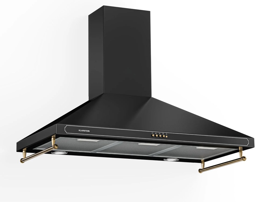 Klarstein Victoria 90, digestor, 90 cm, nástenný, 644,5 m³/h, LED, retro dizajn, slonovinový