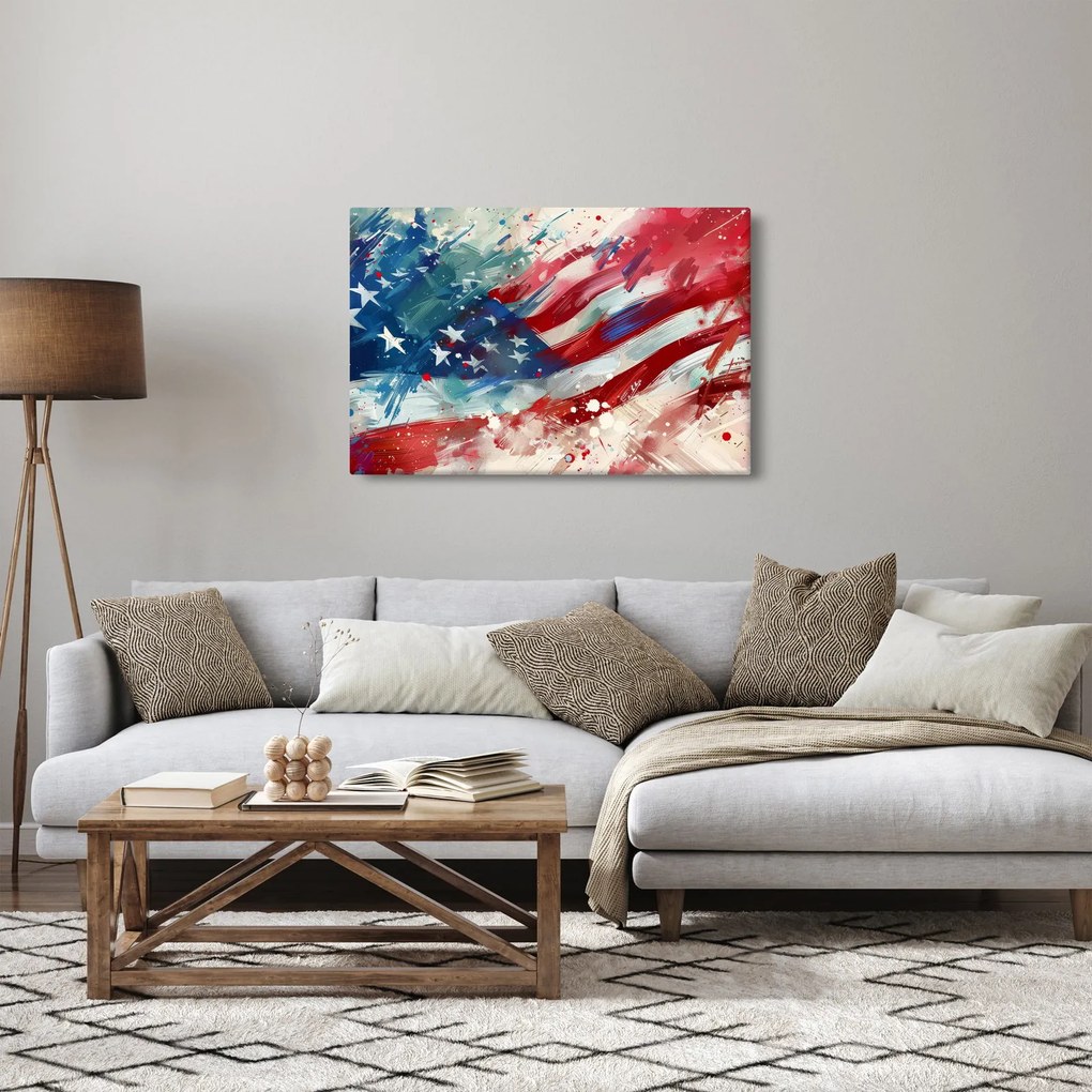 Obraz - Vlajka USA (90x60 cm)