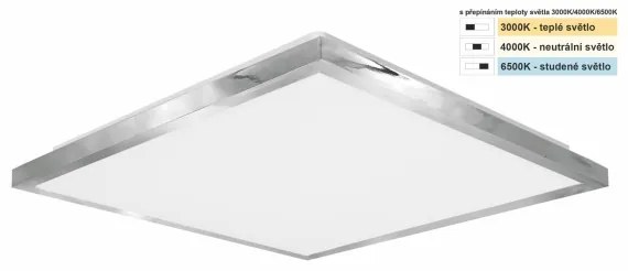 Top Light -LED Kúpeľ. stropné svietidlo SILVER LED/24W/230V IP44 38x38 cm chróm