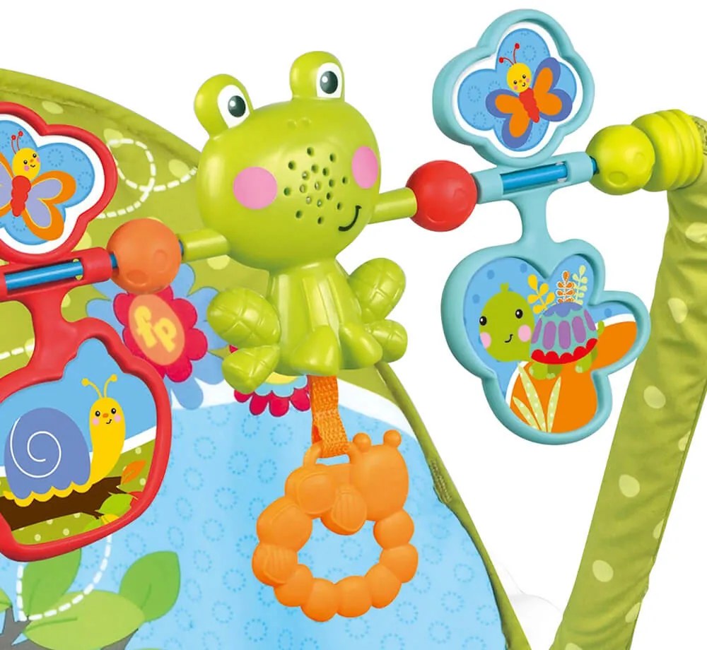 Vibračné, hudobné lehátko do 18 kg, modré