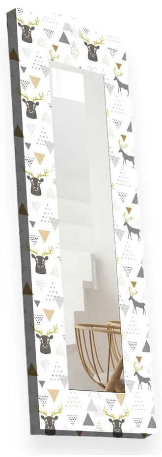 Nástenné zrkadlo s dreveným rámom 40x120 cm – Wallity