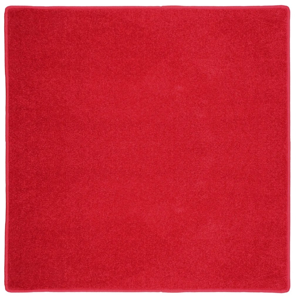 Spoltex, Kusový koberec Eton červený 15 štvorec, 300x300, červená, obývacia izba