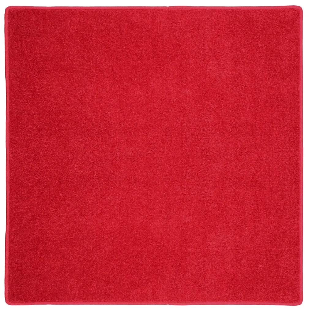 Vopi koberce Kusový koberec Eton červený 15 štvorec - 400x400 cm
