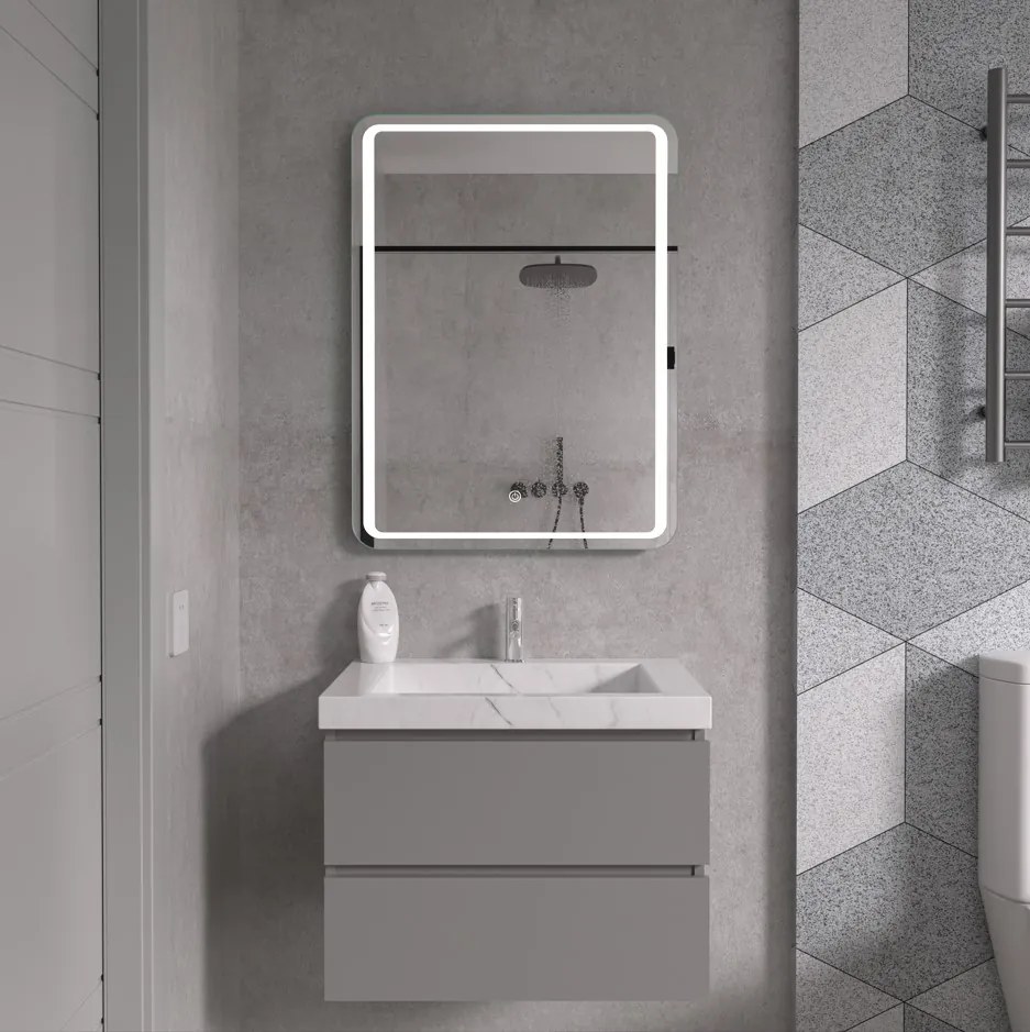 Erga Mia, LED zrkadlo 60x80cm, 2185 lm, 6500K, predné/zadné osvetlenie, ERG-V01-117-6080-00