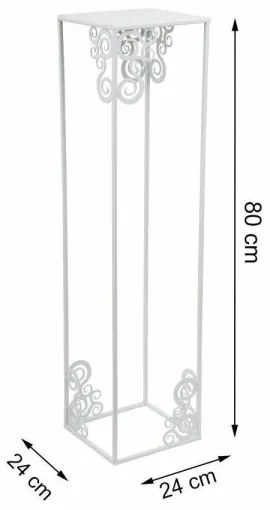 Stojan na kvety 80x24 cm biela