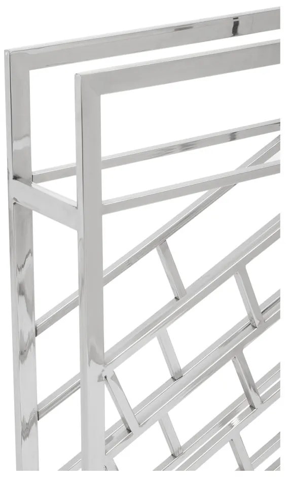 Kovový regál na víno v lesklo striebornej farbe na 24 fliaš Barolo – Premier Housewares