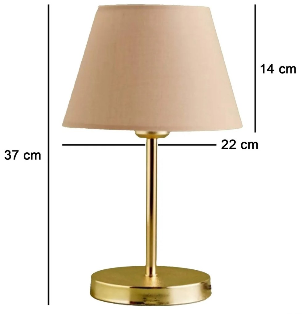 Stolní lampa Shade II béžová/zlatá