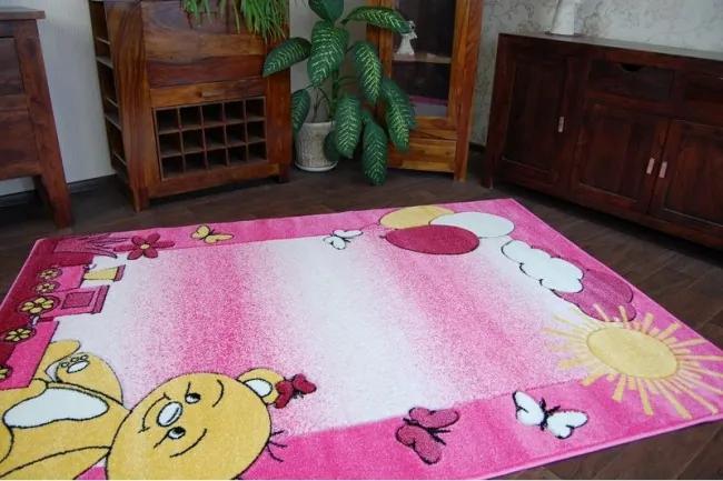 Detský koberec Happy C210 ružový