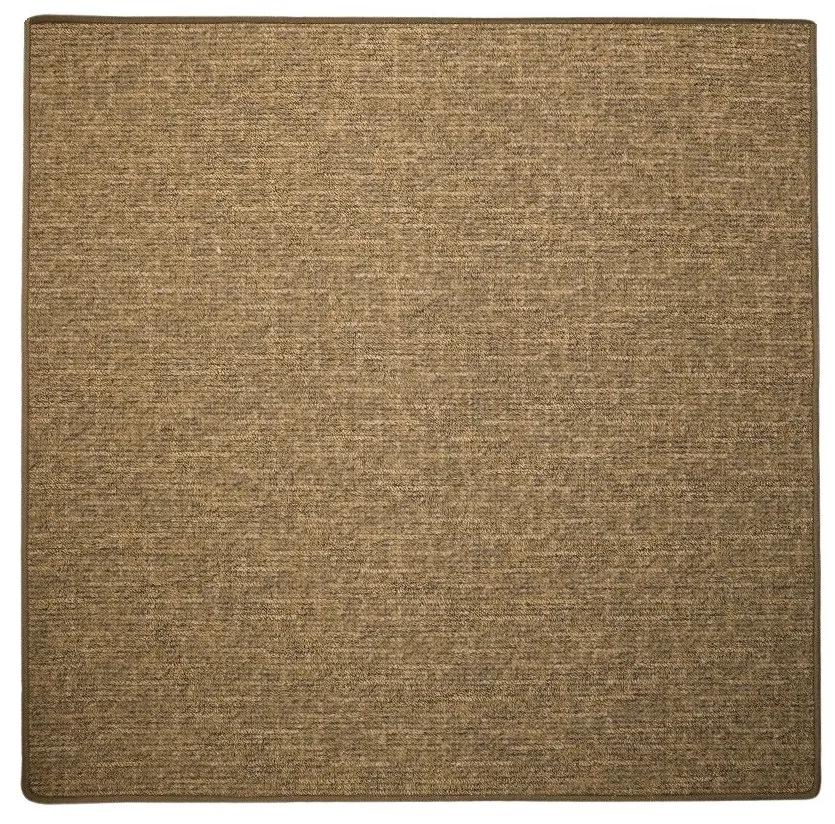 Vopi koberce Kusový koberec Alassio zlatohnedý štvorec - 150x150 cm