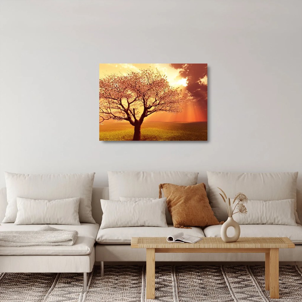 Sklenený obraz lúčov Boha (70x50 cm)
