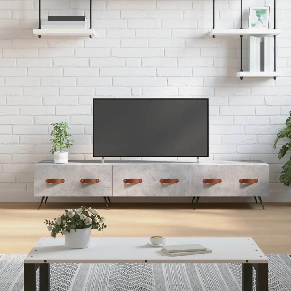 TV skrinka, betónovo sivá 150x36x30 cm, kompozitné drevo 829128