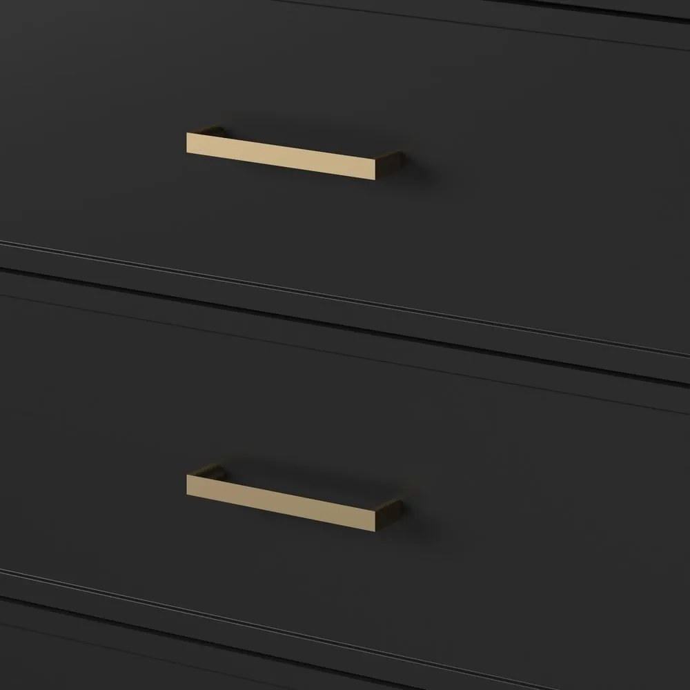 Čierna komoda CosmoLiving by Cosmopolitan Westerleigh, 144 x 85 cm