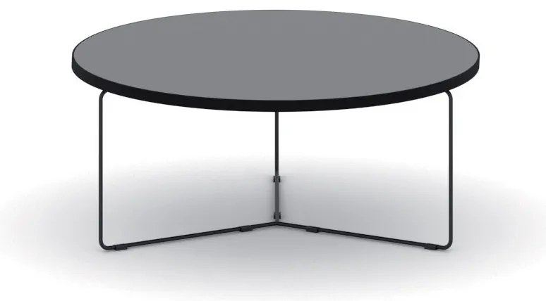 Okrúhly konferenčný stôl TENDER, priemer 90 cm, grafit