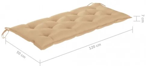 vidaXL Záhradná lavička s podložkou 120 cm akáciový masív-