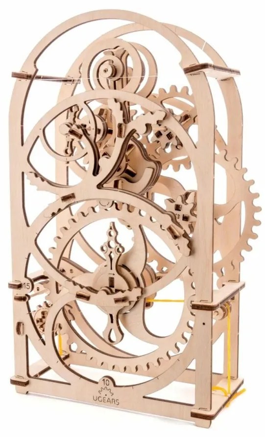 Ugears 3D drevené mechanické puzzle Hodinový strojček