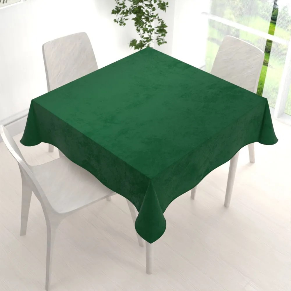 Biante Zamatový štvorcový obrus Velvet Prémium SVP-032 Zelený 110x110 cm