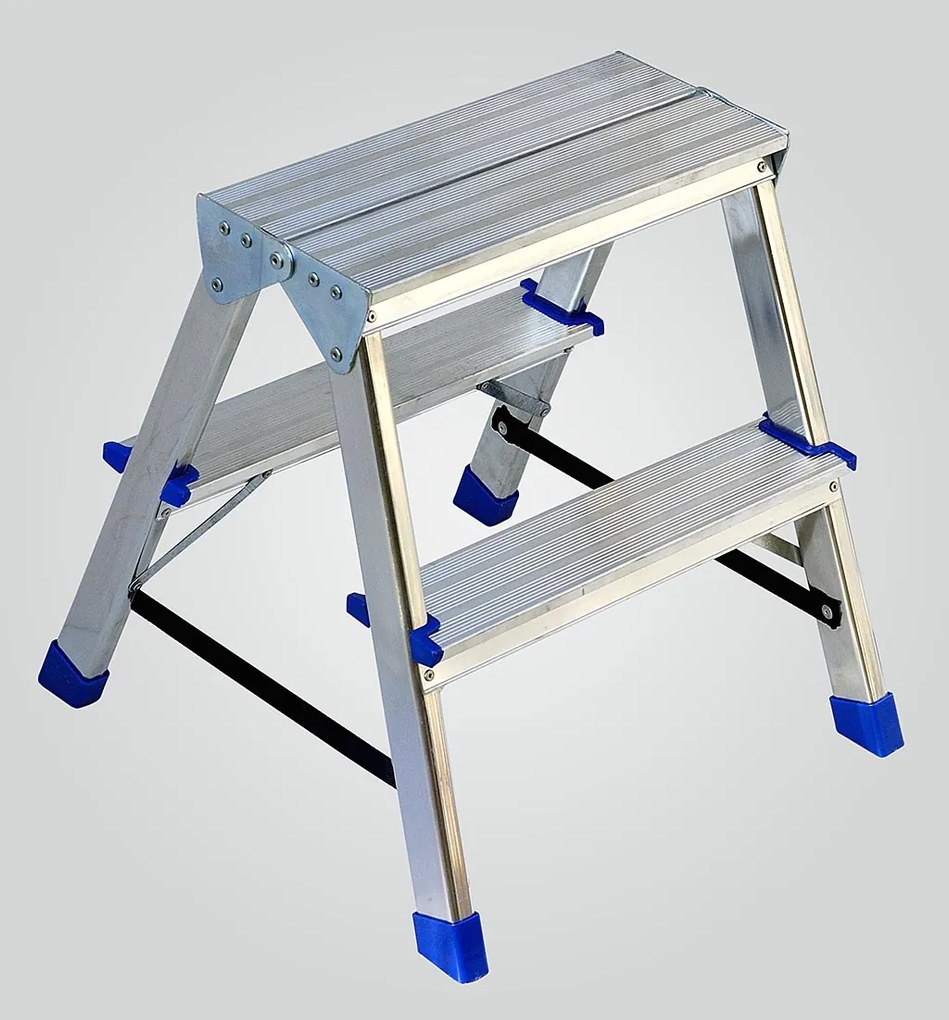 Elkop Hliníkový rebrík s protišmykovými priečkami, 2 priečky