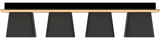 Eglo 390008 - Stropné svietidlo RUSCIO 4xE27/40W/230V čierna/hnedá