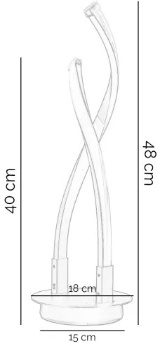 ONLI - LED Stolná lampa DAFNE LED/12W/230V 4000K 48 cm čierna