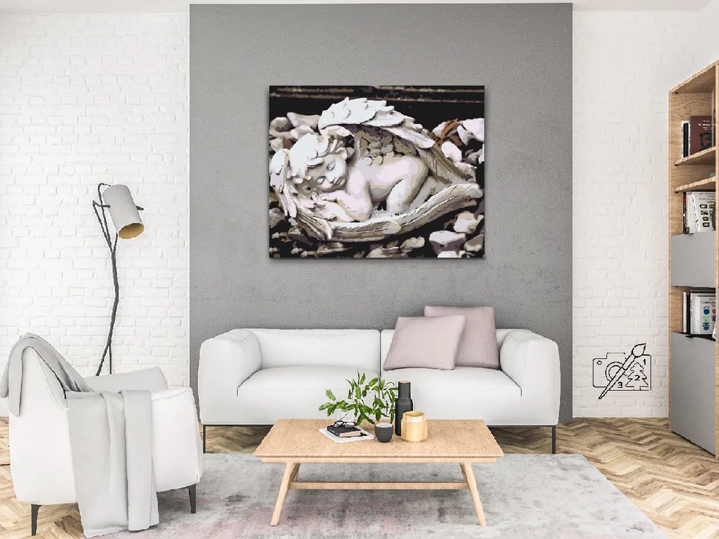 Gario Maľovanie podľa čísel Anjel Rozmery: 40 x 30 cm, Rámovanie: S vnútorným rámom