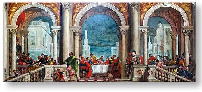 Obraz na plátne Paolo Veronese - Kristus v Leviho dome
