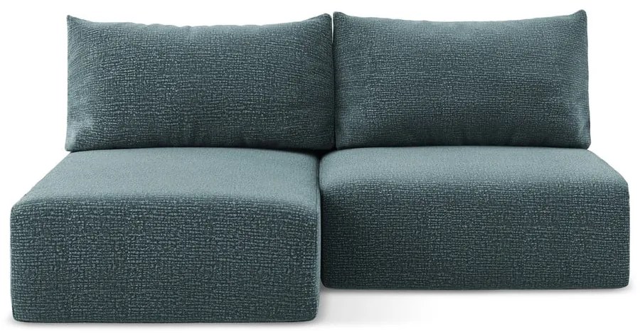 Tyrkysovomodrá rozkladacia/s úložným priestorom rohová pohovka (ľavý roh) Kalena – Makamii