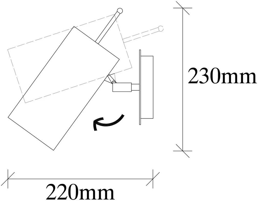 Nástenné svietidlo Kem II čierne