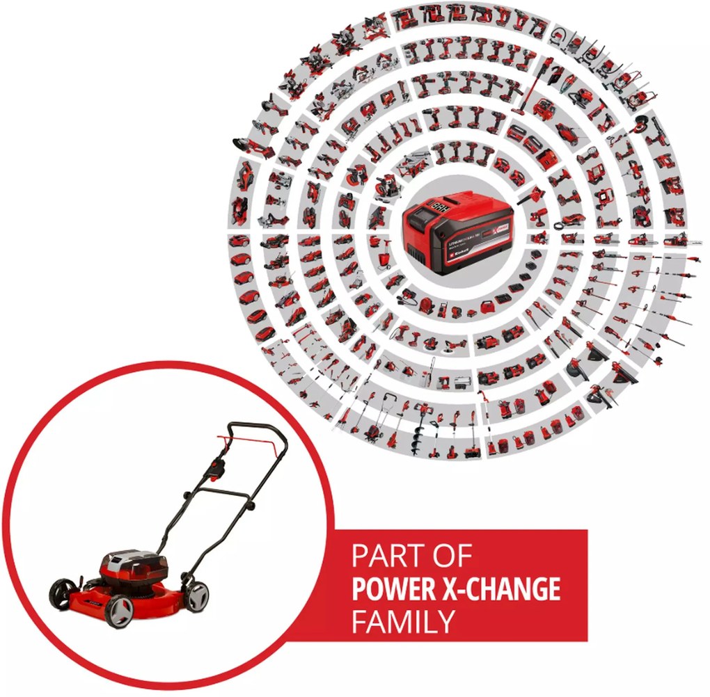 Einhell GE-CM 36/48 Li M-Solo Aku kosačka na trávu (48cm/36V/bez aku) 3413054